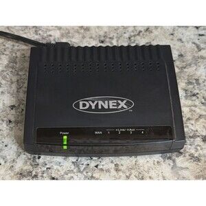 Dynex DX-E401 4-Port Broadband Ethernet Router 10/100 Mbps Wired Network